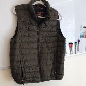 Army green puffer vest